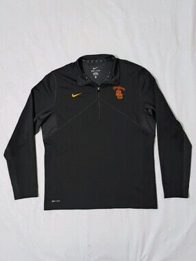 Men's Nike Dri-Fit USC Trojans 1/4 Zip Pullover Sweater Size Large